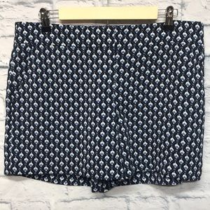 Ann Taylor Blue Floral Print Shorts